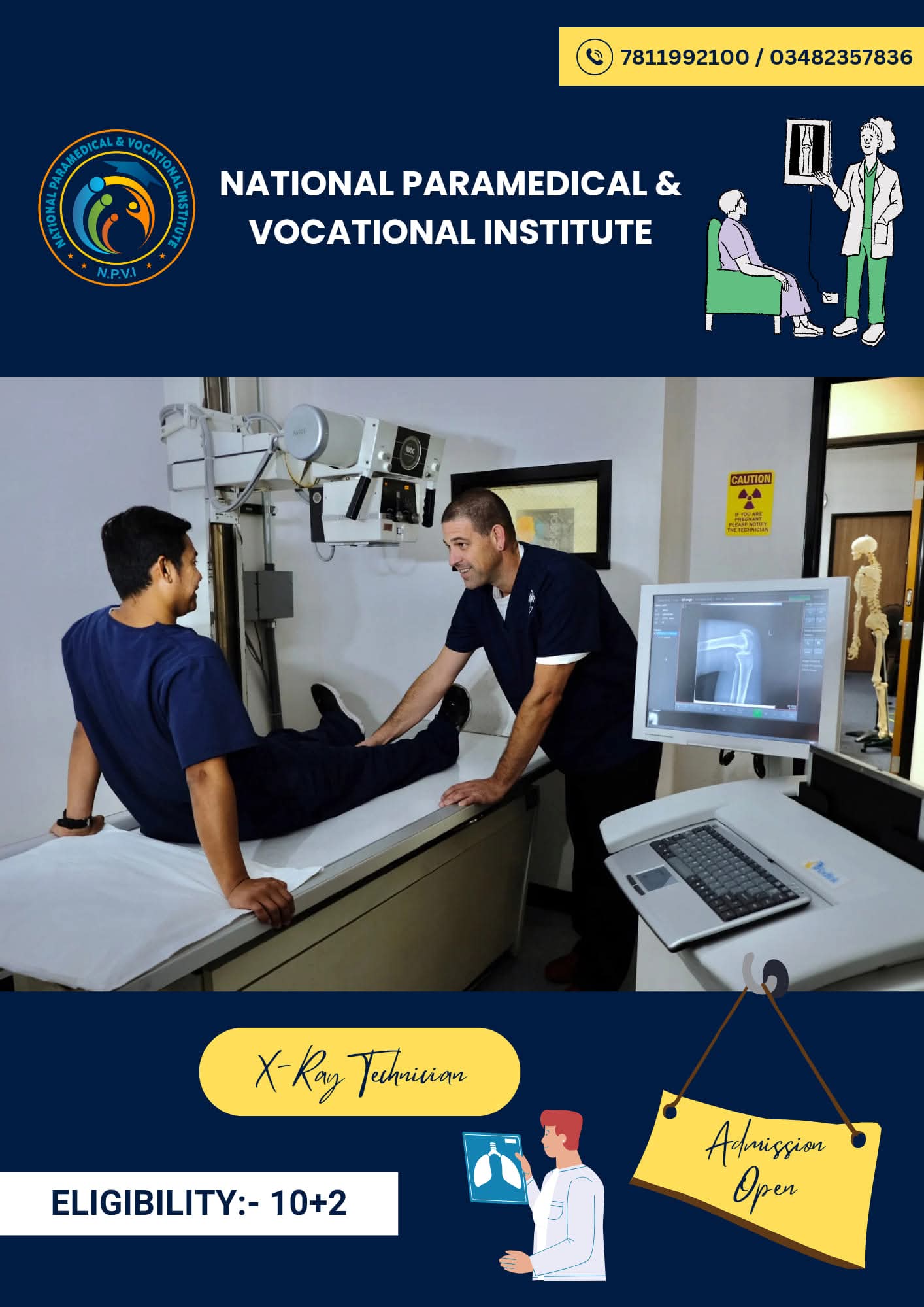 X-Ray Technician Course Admission Poster